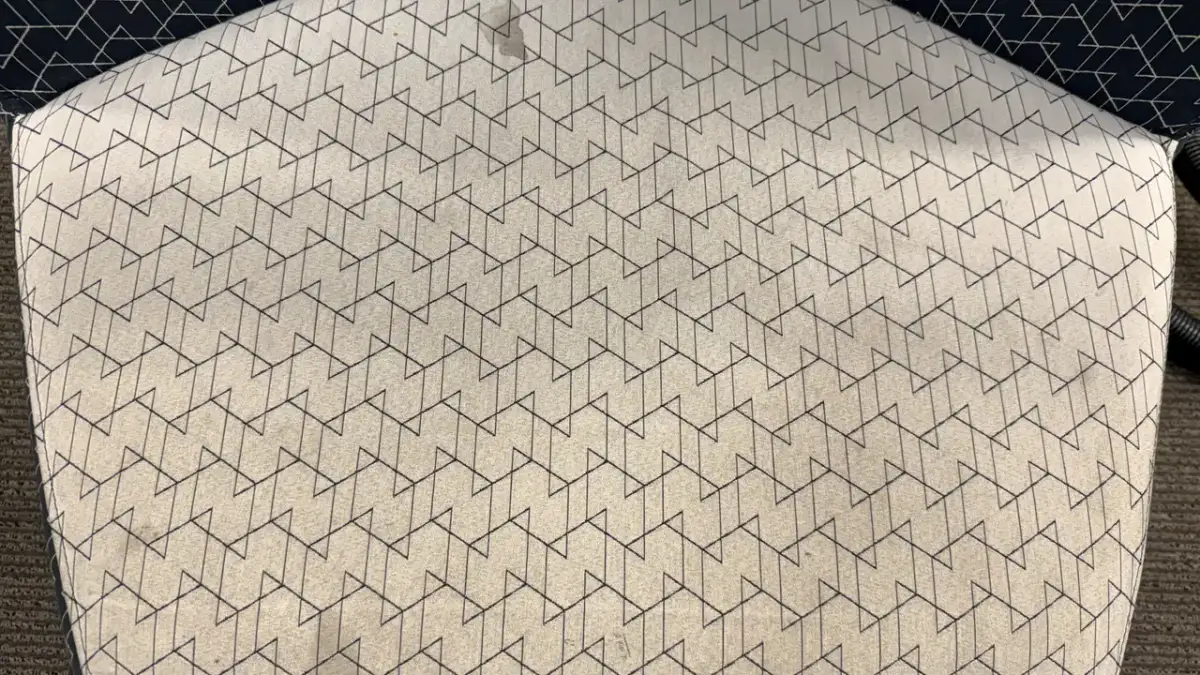 Upholstery before cleaning — soiled